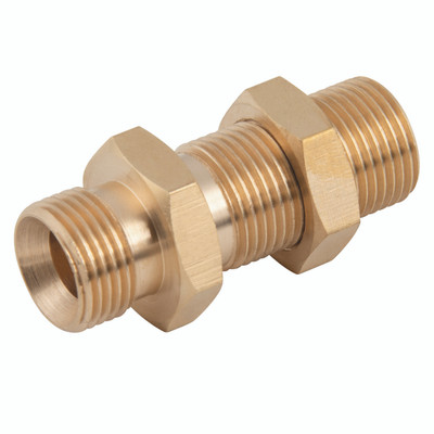 BSPP 2" MALE BRASS BULKHEAD EQUAL - 1