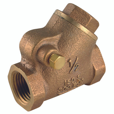 1.1/4"BSPT FXF BZ SWING CHECK VALVE - 1" BSP Tapered Female, PN20 Swing Check Valve, Bronze, Working Temperature -10Â°C to +180Â°C, Maximum Working Pressure 20 bar, Air-ProAll images used are for illustrative purposes only