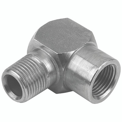 1.1/2" NPT X 1.1/2" NPT M/F 90 CMPCT ELB - 1/8" NPT Male x 1/8" NPT Female, Hydraulic Adaptor Steel, Male x Fixed Female, 90Ã‚Â° Compact Elbow, Zinc Plated Mild Steel, Maximum Working Pressure 350 bar, Burnett & HillmanAll images used are for illustrat