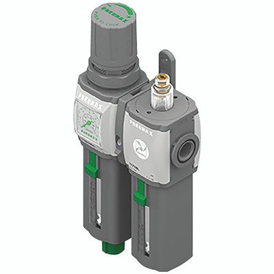 G1/4" FRL 20 MIC 0-12 BAR & GAUGE - 1/8" BSP Parallel Female, Air Preparation, Airplus Series, Semi Auto Drain, Filter + Regulator + Lubricator and Gauge, 20 Micron, Working Temperature -5°C to +50°C, Maximum Working Pressure 12 bar, Pne G1/4" FRL 20 MIC 0-12 BAR & GAUGE - 1/8" BSP Parallel Female, Air Preparation, Airplus Series, Semi Auto Drain, Filter + Regulator + Lubricator and Gauge, 20 Micron, Working Temperature -5°C to +50°C, Maximum Working Pressure 12 bar, Pne