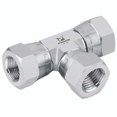 3/4" JIC F/F 10KPSI 316 TEE - 1