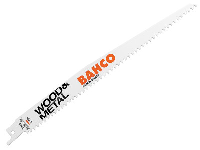 Bahco Wood & Metal Bi-Metal Reciprocating Blade 228mm 6 TPI (Pack 5) - The Bahco Wood & Metal Bi-Metal Reciprocating Blade has been designed for demanding cutting in wood, even with embedded nails, but it can also be used for thick metal materials Bahco Wood & Metal Bi-Metal Reciprocating Blade 228mm 6 TPI (Pack 5) - The Bahco Wood & Metal Bi-Metal Reciprocating Blade has been designed for demanding cutting in wood, even with embedded nails, but it can also be used for thick metal materials