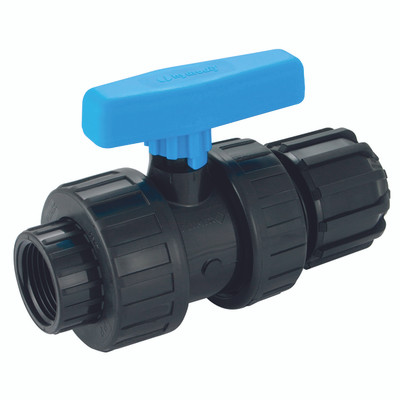 21-27 X 1" UNI COMP VALVE X F BSP - 1" BSP Parallel Female x 15-22mm Outside Diameter, Polyethylene Pipe Universal Transition Valve, Universal Compression Valve, Polypropylene, Air-ProAll images used are for illustrative purposes only