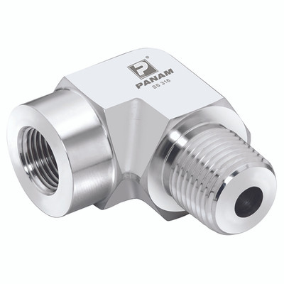 1/2" NPT M/F 10KPSI 316 ELBOW - 3/4" NPT Male x 3/4" NPT Female, 10,000 psi Rated Steel Adaptor, 90Ã‚Â° Elbow, 316 Stainless Steel, Maximum Working Pressure 690 bar, PanamAll images used are for illustrative purposes only