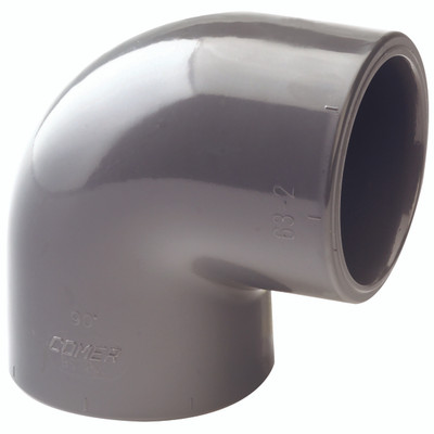 140MM UPVC 90  ELBOW - 110mm Inside Diameter, UPVC Metric Pipe System, 90Ã‚Â° Equal, Elbow, Working Temperature +20Ã‚Â°C to +60Ã‚Â°C, Maximum Working Pressure 16 bar, ComerAll images used are for illustrative purposes only