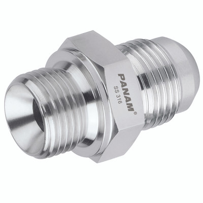 1 X 7/8 BSPP X JIC M/M 10KPSI 316 - 3/4" BSP Parallel Male x 7/8" JIC Male, 10,000 psi Rated Steel Adaptor, 316 Stainless Steel, Maximum Working Pressure 690 bar, PanamAll images used are for illustrative purposes only