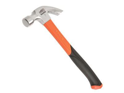 Bahco 428 Curved Fibreglass Claw Hammer 454g (16oz) - The Bahco 428 Curved Claw Hammer has an octagonal neck and a brightly polished round head