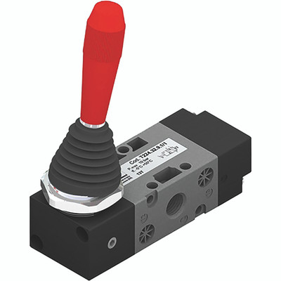 TECHNO VLVE-BLACK LEVER LATERAL SPRING - 1/4" BSP Parallel Female, 3/2 Function, Lever Lateral/ Spring Actuation, Valve, Black, Working Temperature -5Ã‚Â°C to +50Ã‚Â°C, Maximum Working Pressure 10 bar, PneumaxAll images used are for illustrative purpos