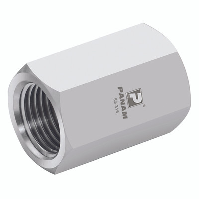 3/4" NPT 316 HEX COUP INST - 1/8" NPT Female x 1/8" NPT Female, Instrumentation Pipe Fitting, Hexagon Socket, Stainless Steel, PanamAll images used are for illustrative purposes only