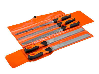 Bahco 250mm (10in) ERGO™ Engineering File Set, 5 Piece - Bahco 5 Piece ERGO&trade; Engineering File Set