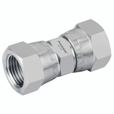 3/4" X 3/4" BSP FEM/FEM SW 316 ST.ST - 1/4" BSP Parallel Female x 1/4" BSP Parallel Female, Hydraulic Adaptor, Swivel Female, Straight, Stainless Steel, PanamAll images used are for illustrative purposes only