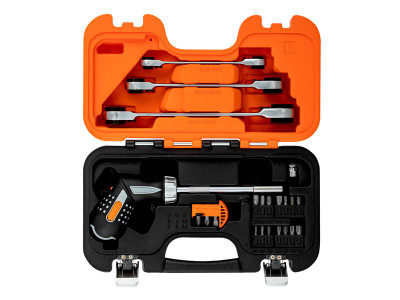 Bahco Pistol Grip Ratcheting Screwdriver Set, 25 Piece - The Bahco Pistol Grip Ratcheting Screwdriver Set contains a small selection of useful tools