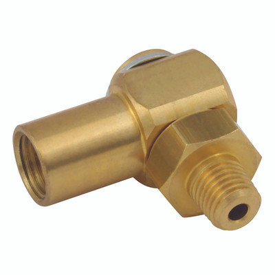 M8X1 MALE X 6MM BANJO ELB LUB SYS - M8 x 1 Metric Male x 4mm Outside Diameter, 45Ã‚Â¬Ã¢Ë†Å¾ Banjo Male/Female Elbow, Lubrication Adaptor, BrassAll images used are for illustrative purposes only