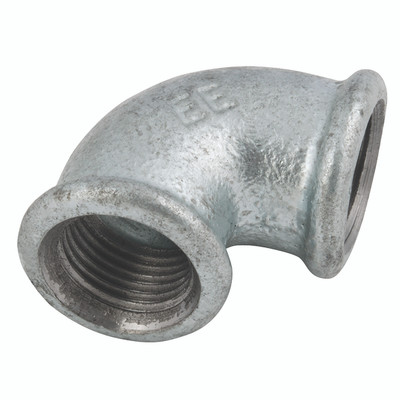 EQUAL   90 ELBOW F/F BSP(G)3"X3" - 1/2" BSP Parallel Female, Malleable Iron Pipe Fitting, Galvanised, Equal 90Ã‚Â° Elbow, Fig