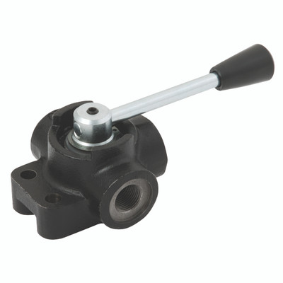 3/8" 3 WAY DIVERTER  OPEN CENTRE - 3/8" BSP Parallel Female, 3 Way Flow Diverter Valve, Hand Pump Accessory, 60 Litres per Minute, Cast Iron, Maximum Working Pressure 350 bar, FT ProAll images used are for illustrative purposes only