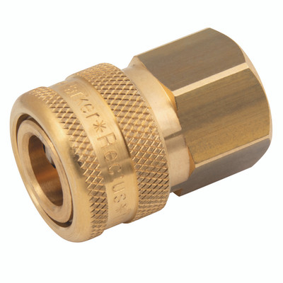 3/8" BSPP FEM  COUPLING BRASS - 1/4" BSP Parallel Female Coupling, Series 26KA, Standard, Parker Rectus, Pneumatic Quick Release, Valved, Brass, Nitrile Seal, Working Temperature -20°C to +100°C, Maximum Working Pressure 35 bar, Parker RectusAll 3/8" BSPP FEM  COUPLING BRASS - 1/4" BSP Parallel Female Coupling, Series 26KA, Standard, Parker Rectus, Pneumatic Quick Release, Valved, Brass, Nitrile Seal, Working Temperature -20°C to +100°C, Maximum Working Pressure 35 bar, Parker RectusAll