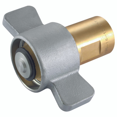 3/4" NPTF BRASS PLUG CBON/STEEL W/NUT - 1" NPT Female, Valved, Hydraulic Quick Release, Plug, Screw-on Wing Nut, 98 Series, Brass, Nitrile Seal, Working Temperature -25�C to +120�C, Maximum Working Pressure 210 bar, FT ProAll images used are for il 3/4" NPTF BRASS PLUG CBON/STEEL W/NUT - 1" NPT Female, Valved, Hydraulic Quick Release, Plug, Screw-on Wing Nut, 98 Series, Brass, Nitrile Seal, Working Temperature -25�C to +120�C, Maximum Working Pressure 210 bar, FT ProAll images used are for il