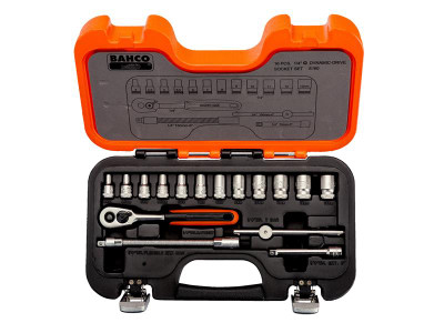 Bahco S160 1/4in Drive Socket Set, 16 Piece - The Bahco S160 1/4in Drive Socket Set contains sockets made from high performance alloy steel