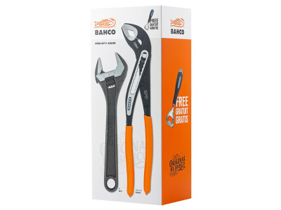 Bahco Original Slip Joint & Adjustable Set - This Bahco Original Slip Joint &amp; Adjustable Set contains the following:</p>  1 x Bahco 8071 Black Adjustable Wrench with a phosphated finish and tapered jaws featuring a measurement scale on the fixed