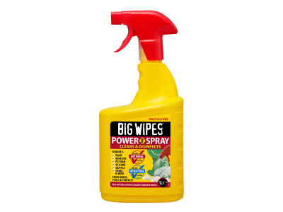 Big Wipes Power Spray Pro+ Antiviral Cleaning Spray 1 litre - Big Wipes Power Spray Pro&#43; is a powerful, fast-acting, biodegradable, antiviral and antibacterial specialist cleaning solution which contains the PRO&#43; grime-busting formula as used i