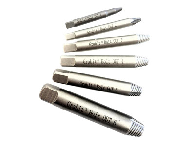 BOA Damaged Bolt Remover Set, 6 Piece - The BOA 6 piece Damaged Bolt Remover Set is made from M3 Tool Steel and incorporates the patented reverse fluted spiral thread of the Grabit&reg;