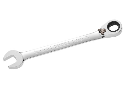 Expert Ratcheting Spanner 19mm - The Expert by Facom Ratchet Combination Spanners have a 5&deg; ratcheting head and a 12-point OGV&reg; ring end, which is angled at 15&deg; from the handle axis (increment angle 30&deg;)
