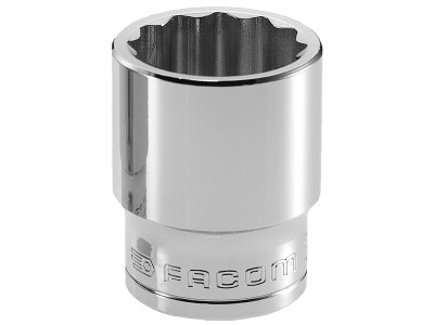 Facom Bi-Hexagon Socket 1/2in Drive 19mm - These Facom 12-point OGV sockets have a 1/2in Drive to fit 1/2in ratchets