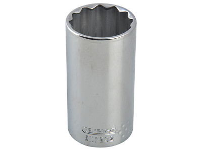 Expert Bi-Hexagon Deep Socket 1/2in Drive 21mm - The Britool 1/2in Drive 12-point long sockets (metric) are crafted from chrome vanadium steel with a high chrome finish