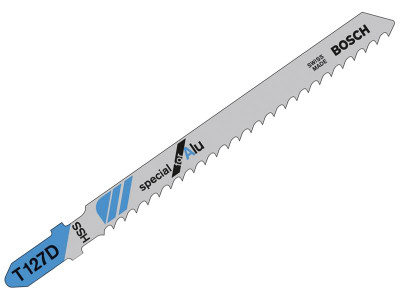 Bosch T127D Jigsaw Blade 1 x Pack of 5 ALLY - The Bosch T127D Jigsaw Blade is suitable for cutting Aluminium