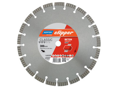 Norton Clipper Classic Beton Diamond Blade 230 x 22.23mm - The Norton Clipper Classic Beton Diamond Blade has been designed to cut most hard materials and reinforced concrete