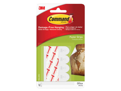 Command™ Poster Strips (Pack 12) - Command&trade; Poster Strips are our innovative solution for hanging posters, calendars and other lightweight objects securely and damage-free