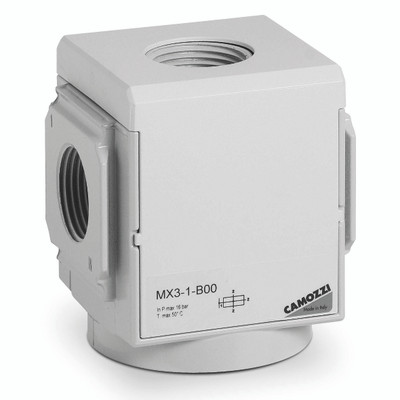 1/2 TAKE OFF BLOCK - G1/2" BSP Parallel Female, Series MX2, Modular Take to off Blocks, Block, 4 Outlets, Working Temperature  to 5Ã‚Â¬Ã¢Ë†Å¾C to +50Ã‚Â¬Ã¢Ë†Å¾C, Maximum Working Pressure 16 bar, CamozziAll images used are for illustrative purposes only