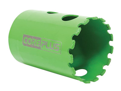 Coreplus DMPHS35 Diamond Holesaw 35mm - The CorePlus Diamond Holesaw provides professional, fast, clean cutting on a wide range of materials, from hard porcelain tile and stone to cement board and fibreglass
