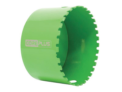 Coreplus DMPHS76 Diamond Holesaw 76mm - The CorePlus Diamond Holesaw provides professional, fast, clean cutting on a wide range of materials, from hard porcelain tile and stone to cement board and fibreglass