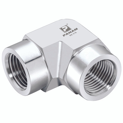 1/4" NPT FEMALE 316 ELBOW - 1/8" NPT Female, Instrumentation Pipe Fitting, Equal, 90Ã‚Â° Elbow, Stainless Steel, PanamAll images used are for illustrative purposes only
