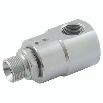 1/2"   BSPP 90 DEG SWIVEL JOINT - 1/4" BSP Parallel Male x 1/4" BSP Parallel Female, Hydraulic Swivel Joint, 90ï¿½, Zinc Plated Mild Steel, Maximum Pressure 200 bar, FT ProAll images used are for illustrative purposes only