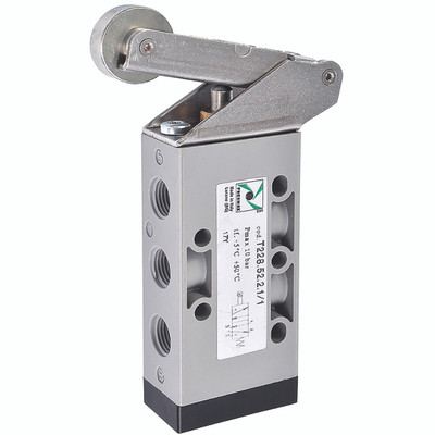 TECHNO VLVE-LEVER METAL ROLLER SPRING - 1/8" BSP Parallel Female, 3/2 Function, Lever/Roller Spring Actuation, Valve, Working Temperature -5°C to +50°C, Maximum Working Pressure 10 bar, PneumaxAll images used are for illustrative purposes only TECHNO VLVE-LEVER METAL ROLLER SPRING - 1/8" BSP Parallel Female, 3/2 Function, Lever/Roller Spring Actuation, Valve, Working Temperature -5°C to +50°C, Maximum Working Pressure 10 bar, PneumaxAll images used are for illustrative purposes only