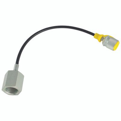 2000MM G1/2" MICROBORE HOSE TEST POINT - 1/2" BSP Parallel Female, Hydraulic Test Point Coupling, Microbore Test Point Hose Assembly, 1000 mm Length, Maximum Working Pressure 400 bar, SpradowAll images used are for illustrative purposes only