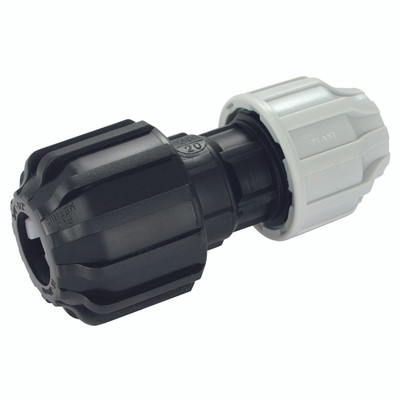 UT COUP 15-22 (1/2") - 20MM - 15-22mm(1/2") Outside Diameter x 16mm Outside Diameter, Polyethylene Pipe Universal Transition Fitting, Straight Connector, Polypropylene, Air-ProAll images used are for illustrative purposes only