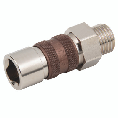 1/4" BSPP MALE COUPLING GREEN   NICKEL - 1/8" BSP Parallel Male Coupling, Series 21, Rectu-Key, Pneumatic Quick Release, Valved, Green, Brass, Nitrile Seal, Working Temperature -20°C to +100°C, Maximum Working Pressure 35 bar, Parker RectusAll im 1/4" BSPP MALE COUPLING GREEN   NICKEL - 1/8" BSP Parallel Male Coupling, Series 21, Rectu-Key, Pneumatic Quick Release, Valved, Green, Brass, Nitrile Seal, Working Temperature -20°C to +100°C, Maximum Working Pressure 35 bar, Parker RectusAll im