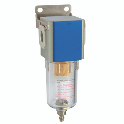 1/8" FILTER 200 SERIES & BRKT - 1/8" BSP Parallel Female, Air Preparation, 200 Series, Semi Auto Drain, Filter, Mounting Bracket, 40 Micron, Plastic Bowl, 3000 Litres per Minute, Working Temperature -5°C to +60°C, Maximum Working Pressur 1/8" FILTER 200 SERIES & BRKT - 1/8" BSP Parallel Female, Air Preparation, 200 Series, Semi Auto Drain, Filter, Mounting Bracket, 40 Micron, Plastic Bowl, 3000 Litres per Minute, Working Temperature -5°C to +60°C, Maximum Working Pressur