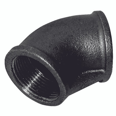 1.1/2"BSPT FEM 45 ELBOW FIG155 BLACK - 1 1.1/2"BSPT FEM 45 ELBOW FIG155 BLACK - 1