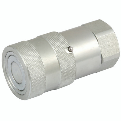 1/2" BODY X 1/2" BSPP H/P STEEL COUPLER - 1/2" BSP Parallel Female, Valved, Hydraulic Quick Release, Coupling, Flat Face ISO 16028 Profile, High Pressure, Steel, Nitrile Seal, ISO 16028 Standard, Working Temperature -25ï¿½C to +120ï¿½C, Maximum Working Pr
