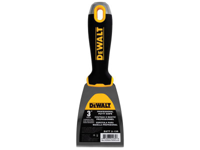 DEWALT Drywall Hammer End Jointing/Filling Knife 75mm (3in) - The DEWALT Hammer End Jointing/Filling Knife has a premium stainless steel blade that has been hollow ground for precise flex