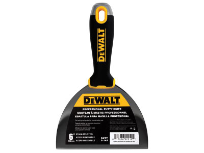 DEWALT Drywall Hammer End Jointing/Filling Knife 150mm (6in) - The DEWALT Hammer End Jointing/Filling Knife has a premium stainless steel blade that has been hollow ground for precise flex