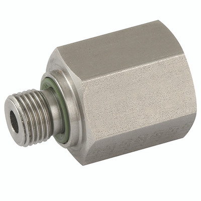 3/8" X 1/2" MALE X FEMALE BSPP - 3/4" BSP Parallel Male x 1" BSP Parallel Female, Hydraulic 316 Stainless Steel DIN 2353 Compression Fitting, Bush, Maximum Working Pressure 400 bar, PH IndustrieAll images used are for illustrative purposes only 3/8" X 1/2" MALE X FEMALE BSPP - 3/4" BSP Parallel Male x 1" BSP Parallel Female, Hydraulic 316 Stainless Steel DIN 2353 Compression Fitting, Bush, Maximum Working Pressure 400 bar, PH IndustrieAll images used are for illustrative purposes only
