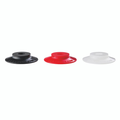 M/F + F/STRUCTURE CUP 25MM  M5  COND SIL - 25mm Suction Area Diameter, IRHD of 60, Vmeca Suction Cup, FF Series, Nitrile Mark Free Flat Structure Suction Cup, Black, Working Temperature -20Â°C to +110Â°C, VmecaAll images used are for illustrative purpo