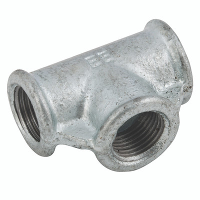 2"BSP F90 EQUAL TEE GALV - 1/2" BSP Parallel Female, Malleable Iron Pipe Fitting, Galvanised, Equal Tee, Fig 2"BSP F90 EQUAL TEE GALV - 1/2" BSP Parallel Female, Malleable Iron Pipe Fitting, Galvanised, Equal Tee, Fig