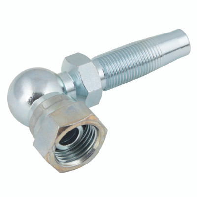 1/2"BSP FEMALE 90 COMPACT ELBOW REUSABLE - 1/4" BSP Parallel Female, Hydraulic Reusable Fitting, 90Â° Elbow, To Suit 1/4" Hose Inside Diameter, Mild Steel, FT ProAll images used are for illustrative purposes only