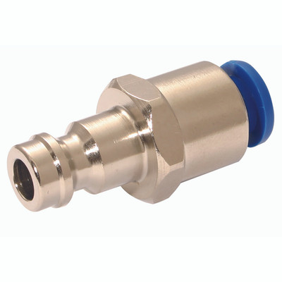8MM PUSH-ON PLUG - Pneumatic Quick Release, Non Valved, Plug, Push-in, Series 21KA, Push in, 6mm Outside Diameter, Brass Nickel Plated, working Temperature -20Ã‚Â°C to +100Ã‚Â°C, Maximum working Pressure 35 bar, Parker RectusAll images used are for ill